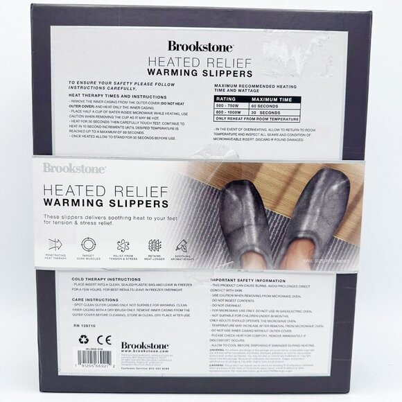 Brookstone Heated Relief Warming Slipper Cedarwood Scented Aromatherapy NIB OSFM - Picture 6 of 6